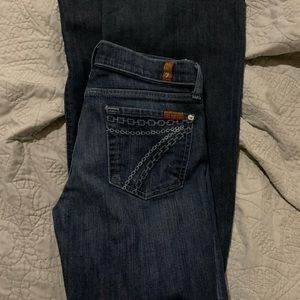 7 For All Man Kind Dojo Flare Jeans Chain Pocket